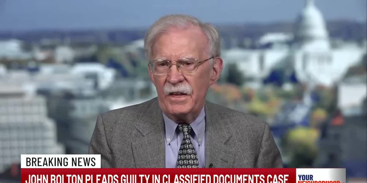 Ex-Trump adviser John Bolton pleads guilty to mishandling classified documents